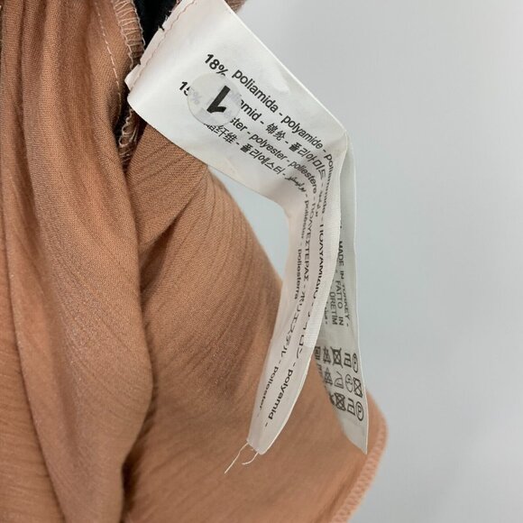 Zara Jogger Pants Pink Satin Metallic Drawstring Pull On Pockets - Picture 10 of 11